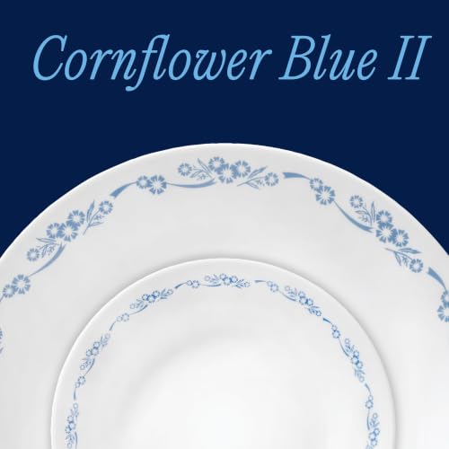 Image of Corelle Cornflower Blue 18-Piece Round Dinnerware Set, Service for 6