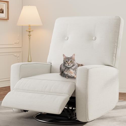 IDEALHOUSE Recliner Chair, 360° Swivel Rocking Glider Chair