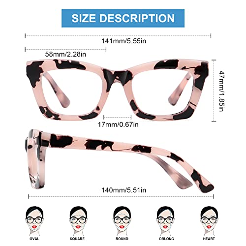 Okany Blue Light Blocking Glasses for Women Men Fashion Computer Screen Gaming TV Phones Anti Eyestrain & UV Glare Glasses 3 Pack