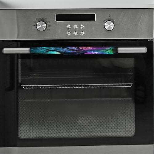 Image of Pardick Tree of Life Glows Refrigerator Door Handle Covers Set of 2 Tree of Life Glows Washable Fridge Dishwasher Mocrowave Oven Door Decor Protector Handle Cover Kitchen Appliance Decorative
