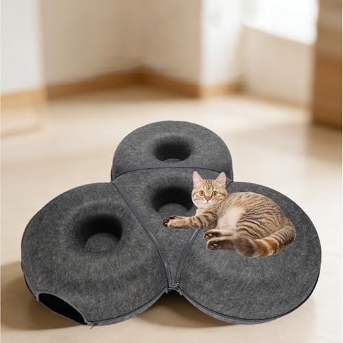 Tunnel rond pour plusieurs chats la solution lit chaud contre l'ennui - 8
