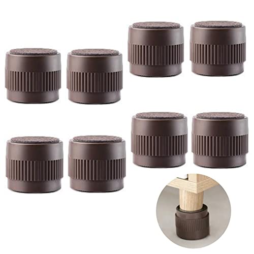 高さ調整 継ぎ脚 8個セット テーブル 高さ調脚 粘着式が簡単にできる 継ぎ足し ベッド/こたつ/キャビネット用 高さを上げる 安定しました 高さ調節脚 60x50mm (ブラウン)