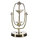 MyGift 12-Inch Brass-Tone Metal Rotating Sand Hourglass