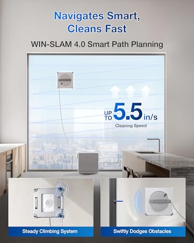 Image of ECOVACS WINBOT W2S Omni Window Cleaning Robot, with 6-in-1 Multifunction Station, TruEdge Edge-to-Edge Precision, Triple Wide-Angle Spray Nozzles, 12-Level Safety System, Dual Power Modes