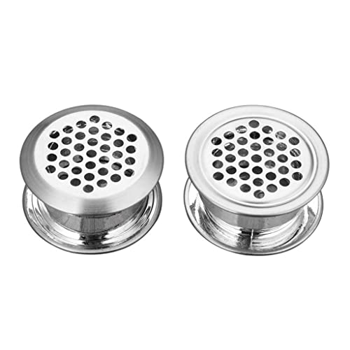 Rejilla de ventilación ajustable de doble cara de acero inoxidable para mueble miniatura 1