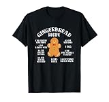 RECETA DE GALLETAS DE HOMBRE DE JENGIBRE NAVIDAD Camiseta
