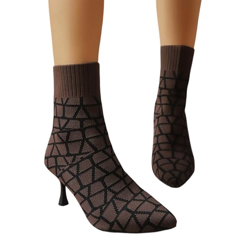 Botas cortas de tacón grueso con cordones traseros para caminar cómoda