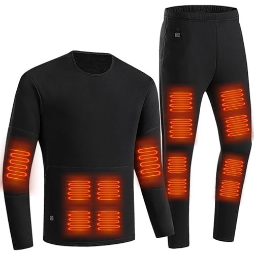 Heated Underwear for Men 5v 3 Gears Heated Thermals Clothing and Pants 22 Heating Regions Washable Heated Body Suit