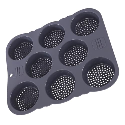 OKUMEYR Silicone Burger Mold for Baking Bread and Cakes Reusable Nonstick Loaf Pan Easy Release Kitchen Tool -grade Silicone for Muffins and Burgers Dishwasher Safe