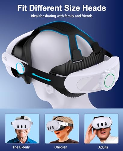Image of HeadStrap Compatible with Oculus Meta Quest 3 /Quest 3S /Quest 2,VR Headset Strap Quest 3S Replacement Enhanced Comfort Sega Saturn Accessories