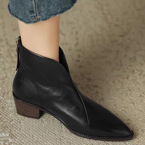 Bottes de vintage confortables courtes et faciles à enfiler