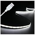 UVTaoYuan Led Strip Lights 5V USB LED Lighting COB LED Strip Light White Flexible Not Dimmable led Lights for Display Cabinet,Home DIY Lighting Room Decor led tv Lights (3.28FT/6500K)