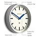NEWGATE® Luggage Wall Clock | Modern Retro Metal Station Clock | 30cm | Deep galvanised Metal case with Blue Hands | Contemporary Vintage Style for Kitchen, Living Room or Office