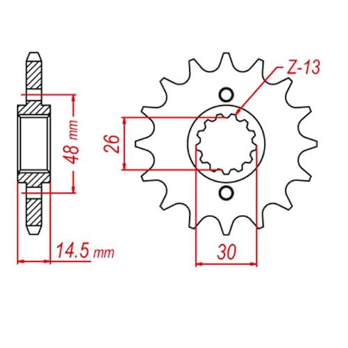 Pignon 530 de précision pour VF 700 1984 finition CNC supérieure