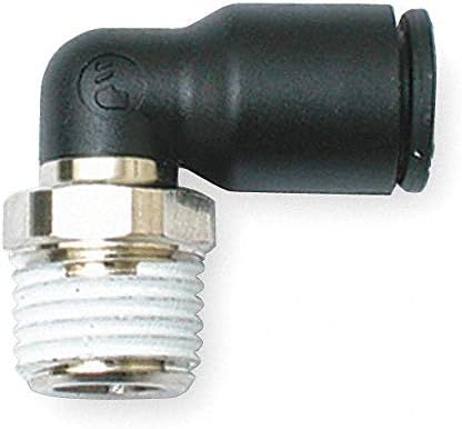 Legris 1/4" Plastic/Metal Combination Elbow, 90(Deg), Black - 3109 56 14