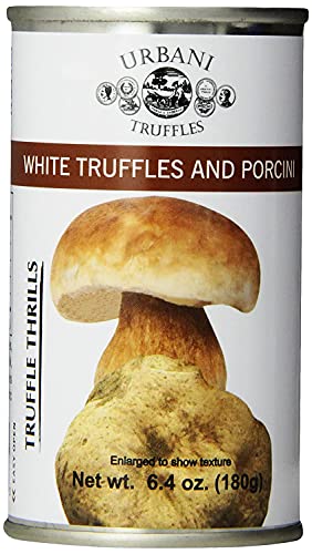 Urbani Truffle Thrills - Natural Black Truffle And Mushroom And White Truffle And Porcini Truffle Thrills Set - 6.7 Oz Each - With Independent Cuisine Sticker #TOP2