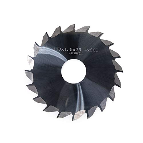 Wood Cutting Set Carbide Saw Blade Tungsten Steel Adjustable Cutting Disc Milling Cutter Milling Machine Three-Blade Milling Cutter (Outer Diameters : 100x1.5x25.4x20T)