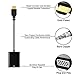ZHIYUEN® HDMI to VGA Cable Adapter Converter 15 Pin d Sub, HDMI Gold Male to VGA Female Connector Cord for Laptop Computer Connect to Monitor, Apply to PC, MAC, PS4, Projector etc…