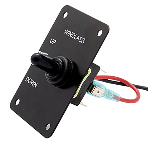 Anchor Windlass Up/Down Rocker Switch Panel Marine Windlass ON-OFF-ON Control Panel With Red LED
