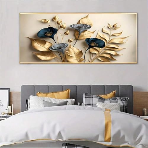 Impression d'art prestige arbre en feuille d'or avec cadre interne - 3
