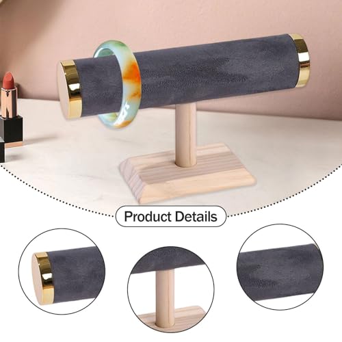 Image of Jewelry Storage Display Stand for Bangles Bracelets Watches (1 Roll T Grey W)