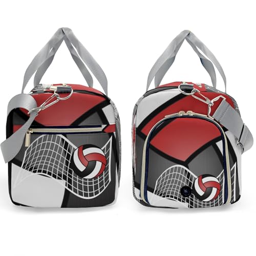 Volleyball Sport Player Team Number Name Travel Duffel Bag,Sports Tote Gym Bag,Shoulder Weekender Overnight Bag for Women3