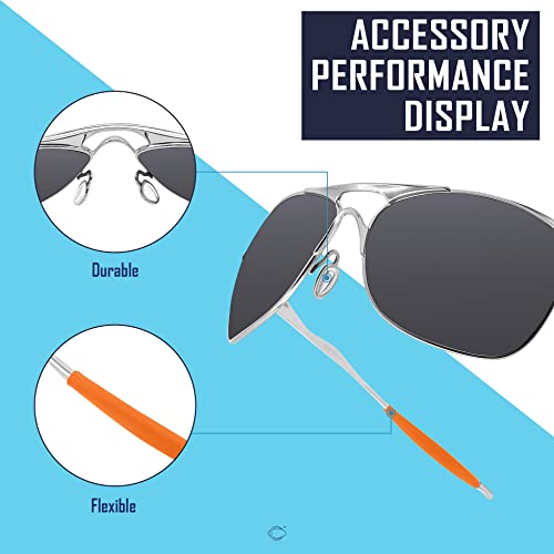Image of SAUCER Replacement Nose Pieces Pads & Earsocks Temple Sleeve Rubber Kit for Oakley Crosshair New 2012 OO4060 Sunglass