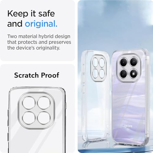 Image of Jkobi Silicone Back Cover Case for Xiaomi Redmi Note 15 5G | Redmi Note 15 SE 5G (Clear Shockproof Case with Camera Protection | Soft and Flexible | Transparent)