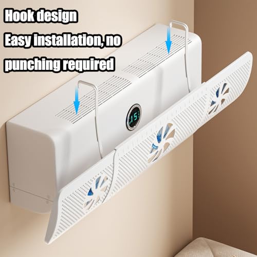 Deflectores de aire ajustables con ventiladores para hogar y comercio 3