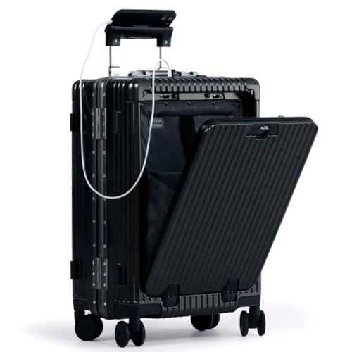 Nobl Travel Carry On Luggage, Noble Zipperless Aluminum Frame, 22.5x15x9.5, 360 Degree Spinner...