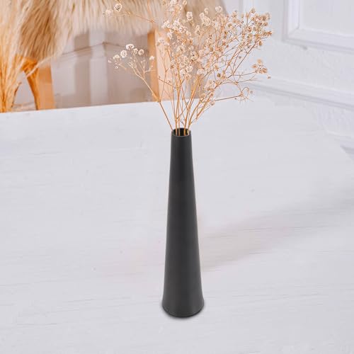 Jarrón elegante de aluminio negro ideal como obsequio de boda y centro de mesa 6