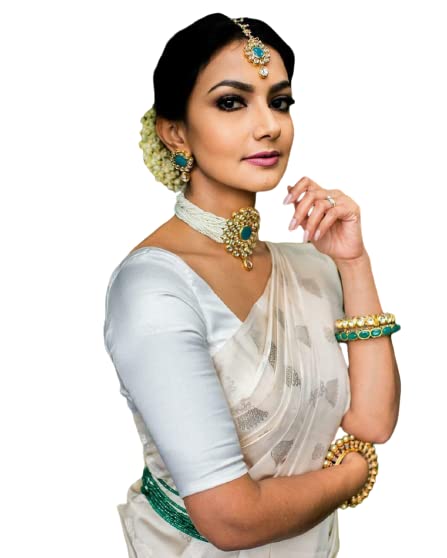 Image of Flosive Women's Kanjivaram Silk Saree With Handloom Weaving Work With Blouse Piece