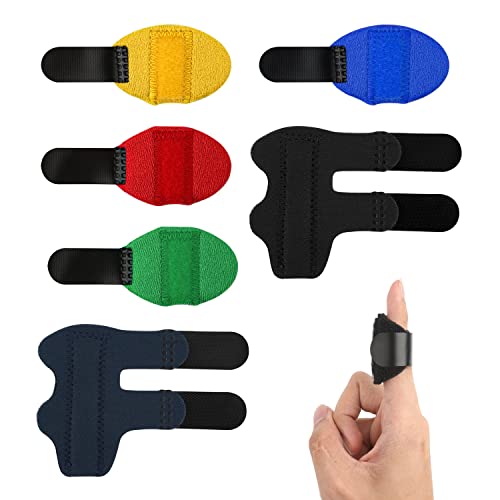 BOXOB Férula para Dedos, 6 Piezas Ajustables Estabilizador Dedo Soporte para Dedos para Romper el Dedo del Gatillo Enderezar Dedo Medio del Pulgar Dolor y Soporte de Artritis Cover