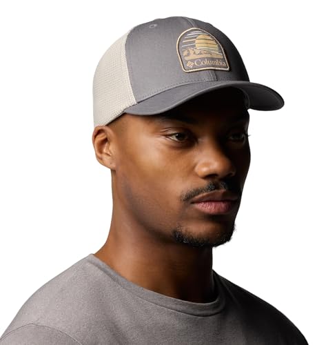 Image of Columbia Unisex Mesh Ball Cap, City Grey /Dark Stone, XX-Large