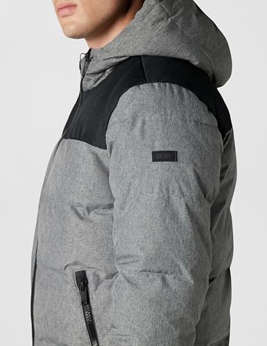 Image of DKNY Men's Mixed Media Quilted Puffer Jacket