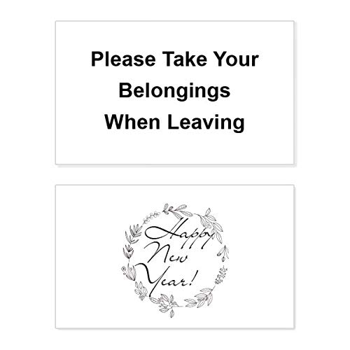 Tarjeta conmemorativa de Año Nuevo coleccionable con símbolo negro Take Your Belongings