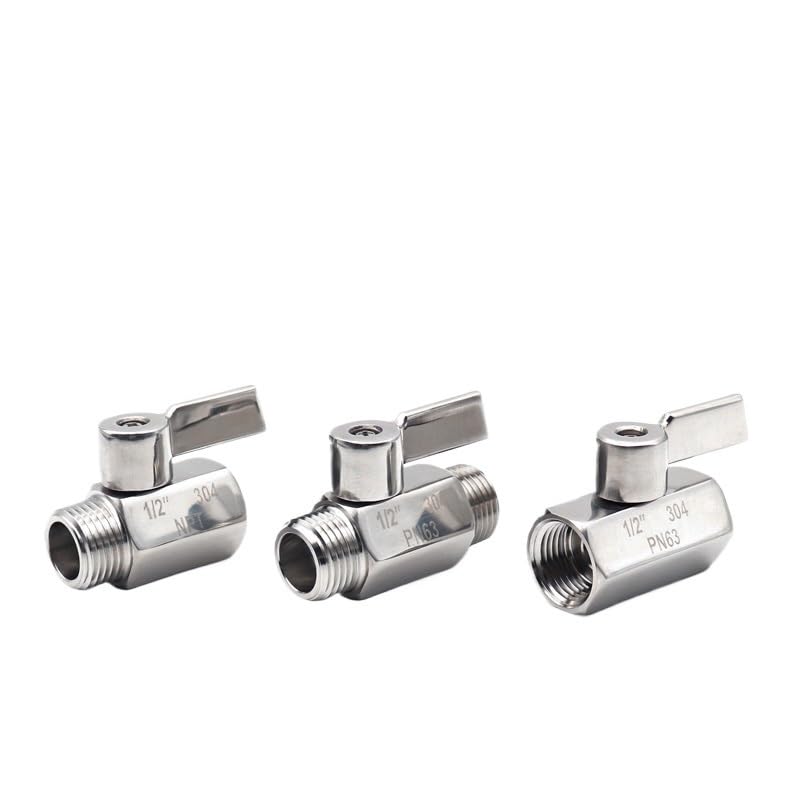 Valvola a sfera in acciaio inossidabile 304 1/8 1/4 3/8 1/2 3/4 NPT filettatura interna filettatura esterna acqua olio valvola a sfera bidirezionale(3/4",BS_MALE X MALE)