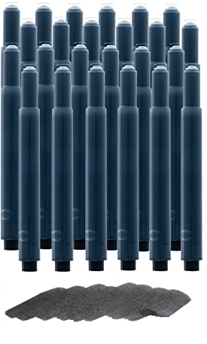 Pen Savings Ink Cartridges Compatible with Lamy Safari Fountain Pens, 24 Pack, Lubricated Ink for Smooth Flow, Calligraphy Writing, Clog Free (Black)