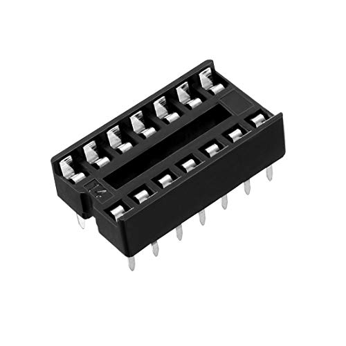 uxcell 40pcs DIP IC Chip Socket Adaptor, 2.54mm Pitch 2 Row 14 Flat Pins Soldering
