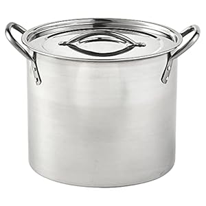IMUSA Stainless Steel Stock Pot with Lid, 20 Quart, Silver