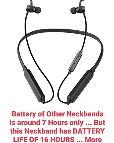 Image of Blackstar SPORTBAND Pro Bluetooth Neckband with Mic & Audio Controls- HIGH Performance Model (100 Days Standby Battery Life & Studio Quality High Bass)