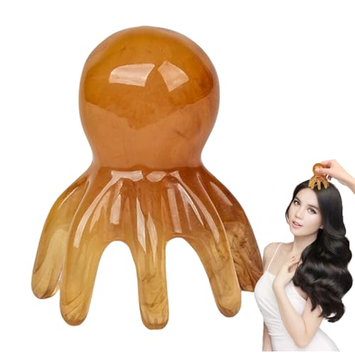 Herramienta de Masaje para la Cabeza | Masajeador de Cabeza en Forma de Pulpo para el Cabelludo | Accesorio de Bienestar para Casa, Spa, Familia, Pareja, Amigos, Viajes, Cuello y Cuerpo