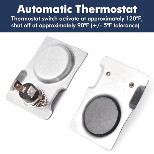 Image of Hiorucet Fireplace Thermostat & Rheostat Variable Speed Control Switch for Universal Wood Stove and Fireplace Blower Heat N Glo, Heatilator, Napoleon, Majestic, Desa, Astria, Superior, Lennox, Regency