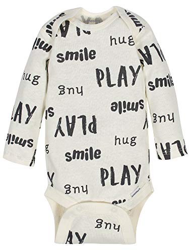 Image of Onesies Brand Unisex Baby 6-Pack Long Sleeve Bodysuits - Breathable Cotton One-Piece Outfits for Newborns & Infants