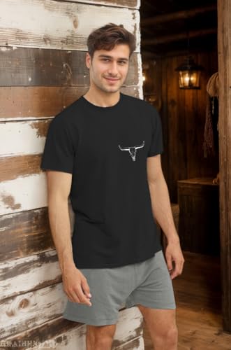 Western Shirts for Men Cowboys Letter Print T Shirt Vintage Rodeo Graphic Tee Summer Short Sleeve Tee Top2