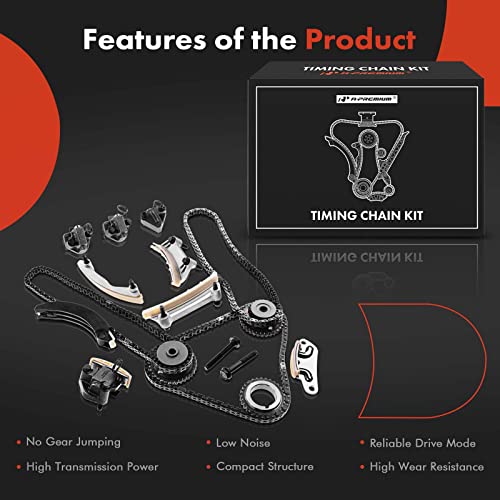 A-Premium Engine Timing Chain Kit Compatible with Buick & Cadillac & Chevy & GMC & Pontiac & Saturn & Saab & Suzuki Cars- Enclave, LaCrosse, CTS, SRX & More - DOHC, V6 2.8L 3.0L 3.2L 3.6L by A-Premium - Image 7