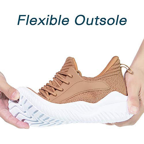 Image of Akk Womens Walking Shoes - Slip On Tennis Running Shoes Memory Foam Lightweight Work Sneakers for Indoor Outdoor Gym