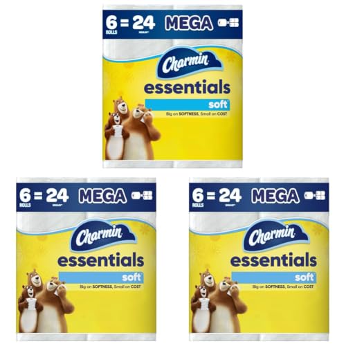 Image of Charmin Essentials Soft Toilet Paper Mega Rolls, 6 Rolls (330 Sheets) (Pack of 3)