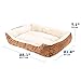 Animals Favorite New Rectangle Pet Bed with Dog Paw Print (25" x 21", Beige and Brown)