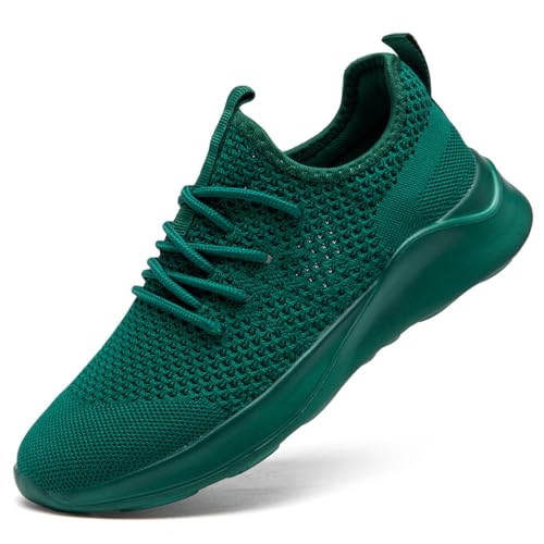 WYGRQBN Women's Shoes Walking Lightweight Tennis Fashion Sneakers Sports Workout Gym Shoes for Running Dark Green US Size 7.5